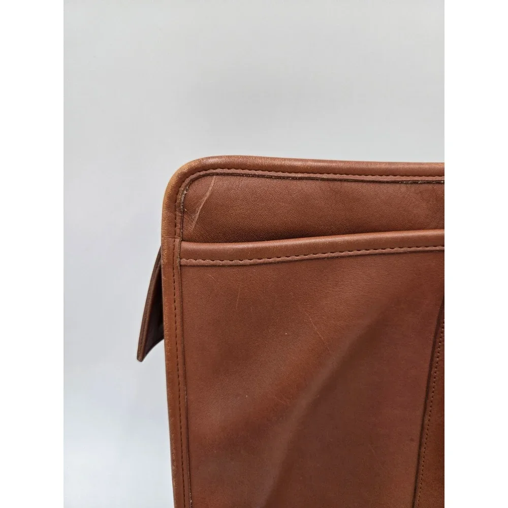 Vintage Coach Embassy Briefcase 5090‎ British Tan Leather Messenger Bag USA Made